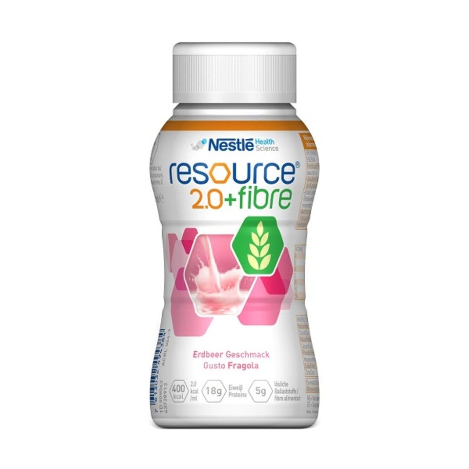 Nestlè Resource 2.0 + Fibre Gusto Fragola 200ml