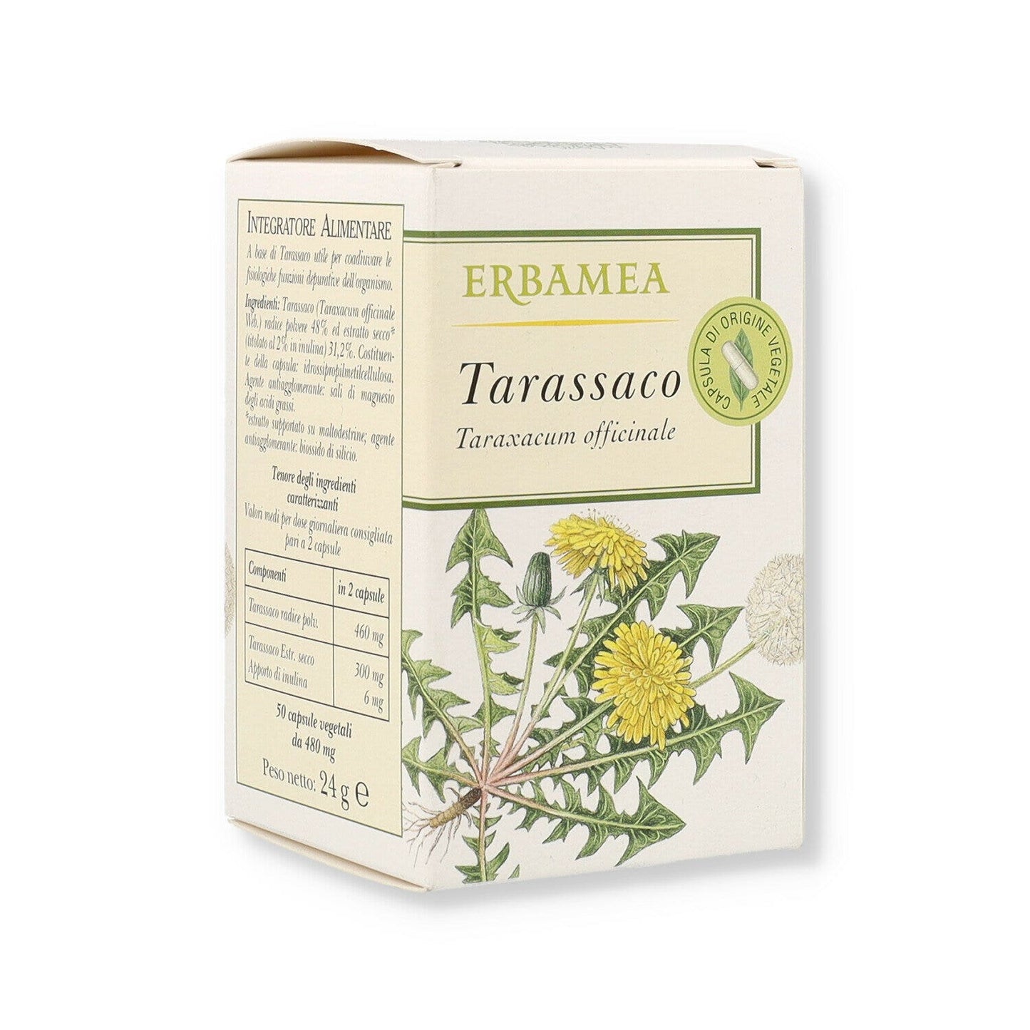Erbamea Tarassaco 50 Capsule Vegetali