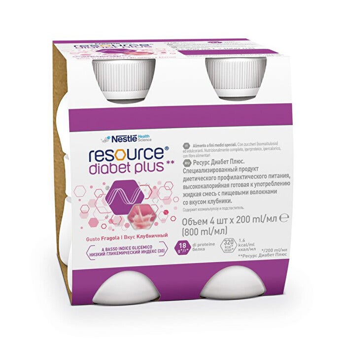 Nestle Resource Diabet Plus Gusto Fragola 800ml