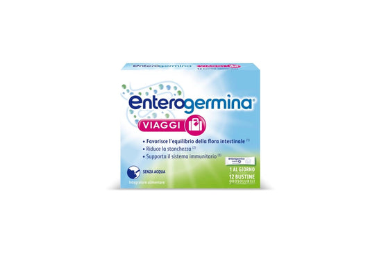 Enterogermina Viaggi, Integratore Alimentare Regolarità 12 bustine