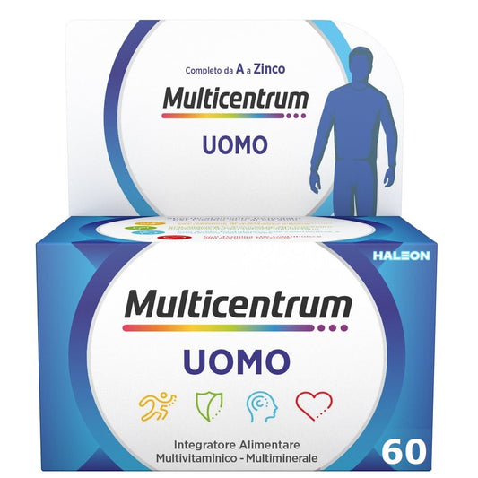 Multicentrum Uomo Integratore Alimentare Multivitaminico Vitamina B D3 A Calcio Magnesio 60 Cpr