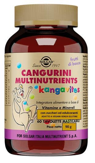 Solgar Cangurini Multinutrients Frutti di Bosco 60 Tavolette Masticabili