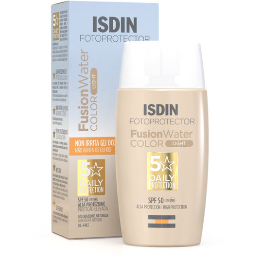 Isdin Fusion Water Color Light Fotoprotezione Colorata Ultraleggera 50ml SPF50