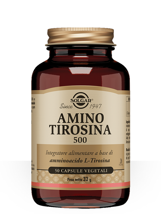 Solgar Amino Tirosina 500 50 Capsule Vegetali