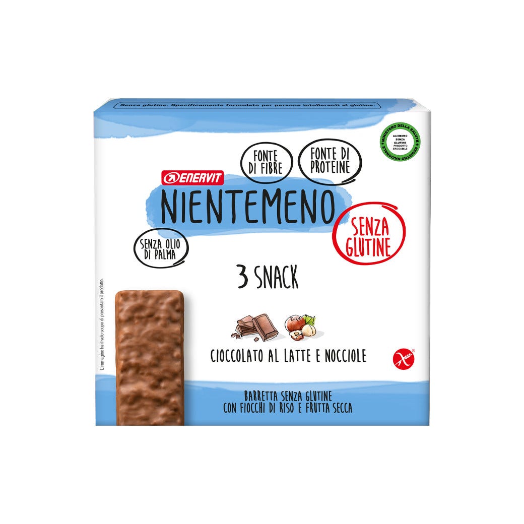 Enervit Nientemeno Barretta Cioccolato Latte e Nocciola 3x21g