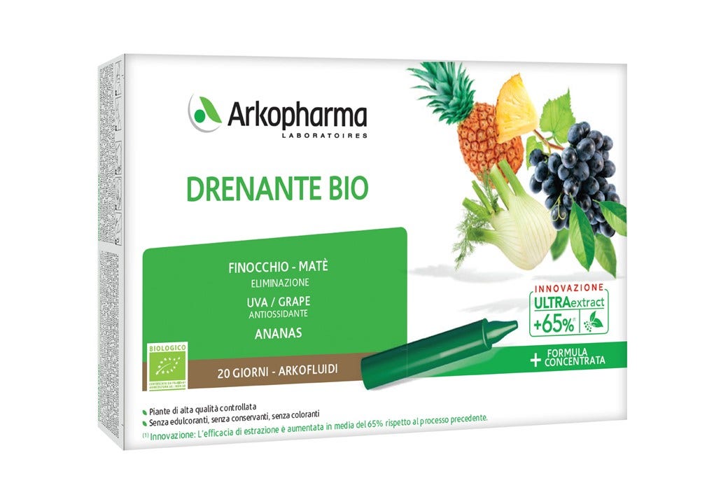 Arkopharma Arkofluidi Drenante Bio 20 Fiale