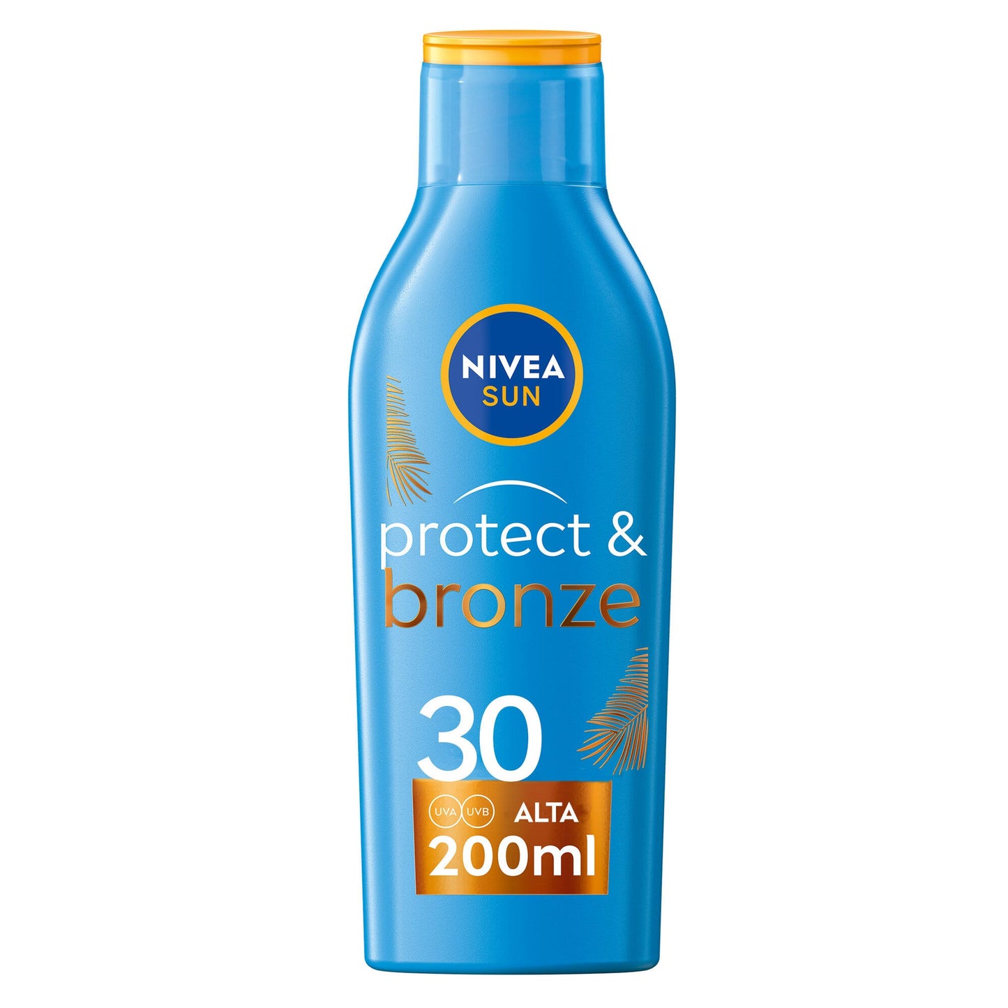Nivea Sun Latte Solare Protect & Bronze Fp30 200ml Crema Solare 30 Per Un'abbronzatura Dorata