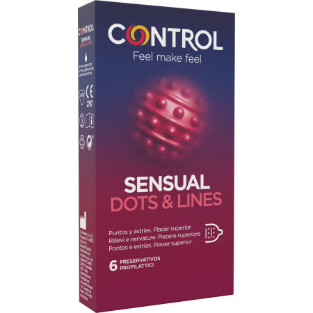 Control Preservativi Sensual Dots&Lines 6 Pezzi