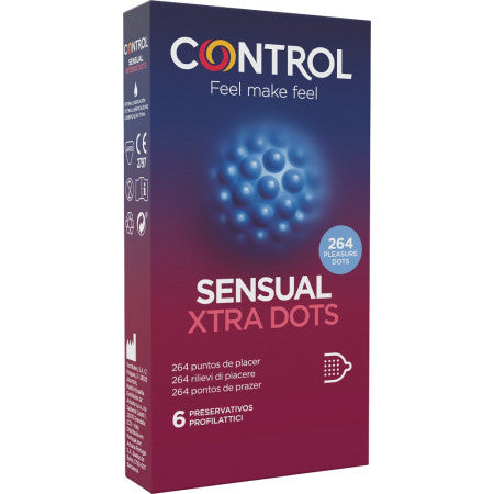 Control Sensual Xtra Dots 6 Preservativi