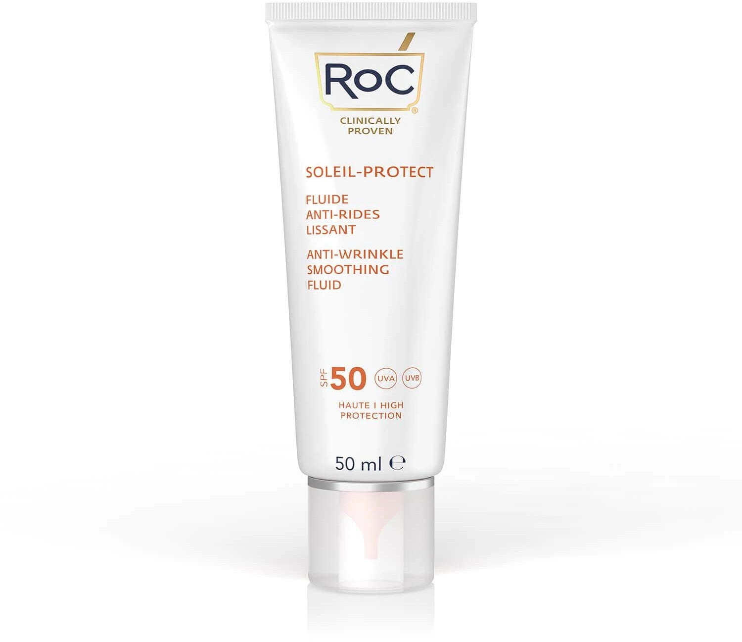 Roc Fluido Solare Viso Anti-Rughe Levigante SPF50+ 50ml