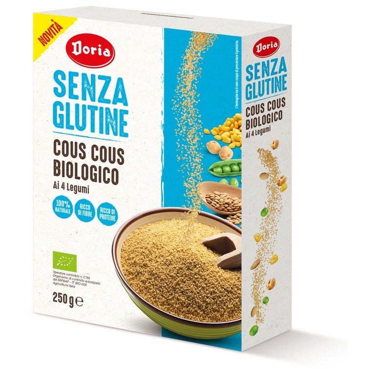 Doria Cous Cous Biologico 4 Legumi Senza Glutine 250g