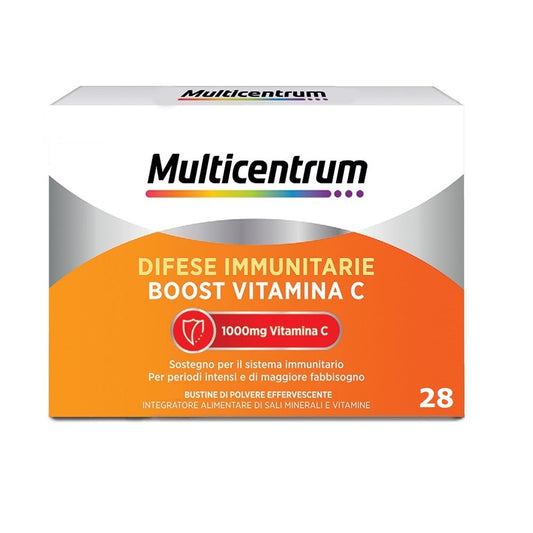 Multicentrum Difese Immunitarie Boost Vitamina C Integratore Alimentare Sali Minerali Vitamine 28 Bustine