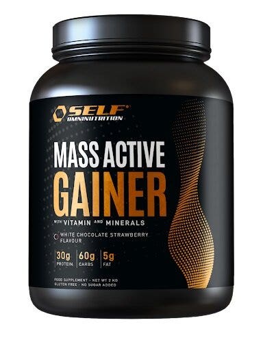 Self Omninutrition Mass Active Gainer 2000g Cioccolato Bianco E Fragola