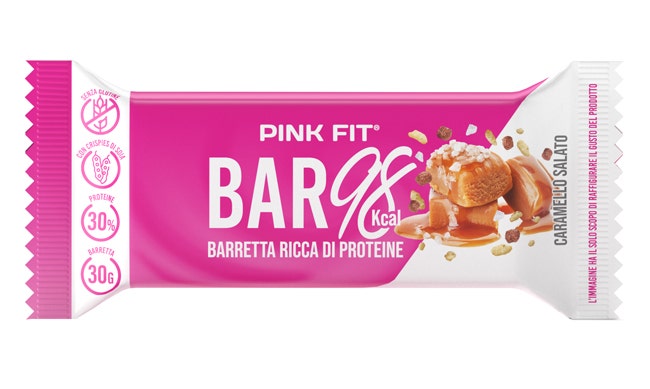 Proaction Pink Fit Bar 98 Kcal Barretta Caramello Salato 30g