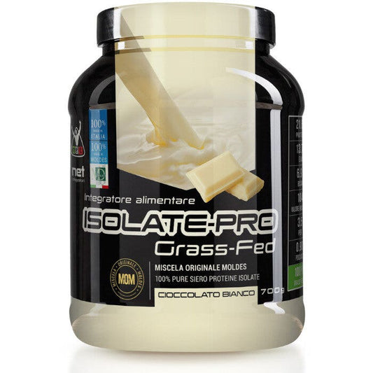 Net Integratori Isolate Pro Grass-Fed Proteine Isolate Gusto Cioccolato Bianco 700g