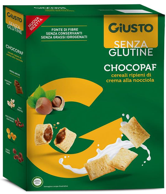 Giusto Senza Glutine Chocopaf Cereali Ripieni Di Crema Alla Nocciola 300g