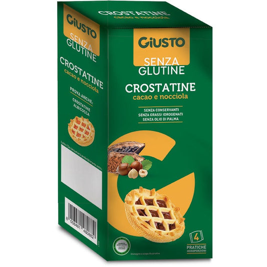 Giusto Senza Glutine Crostatina Cacao Nocciole 4x45g