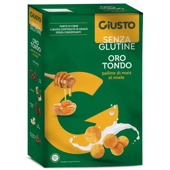 Giusto Senza Glutine Oro Tondo Palline Di Mais Al Miele 250g