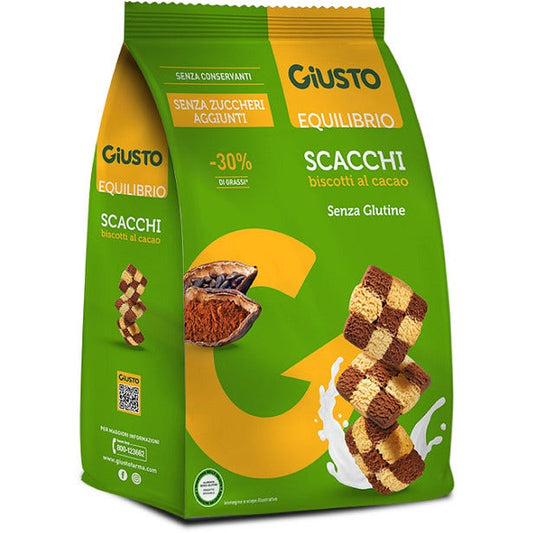 Giusto Senza Glutine Scacchi Equilibrio Biscotti Al Cacao 250g