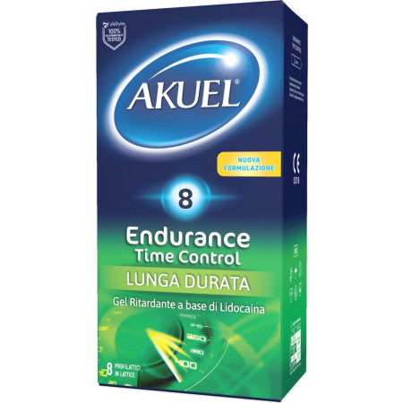 Akuel Endurance Time Control Profilattico 8 Pezzi