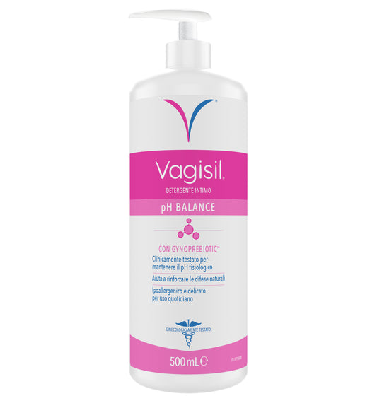 Vagisil Detergente Intimo pH Balance Per l'Igiene Intima Quotidiana Con Prebiotici Naturali 500ml