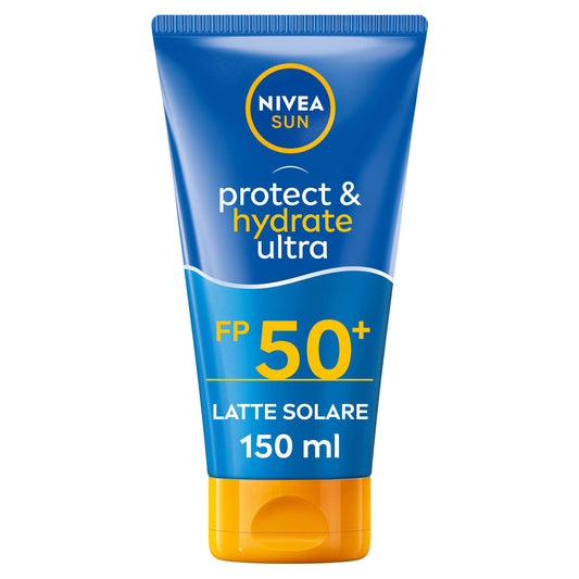 Nivea Sun Latte Solare Protect & Hydrate Ultra Fp50+ 200ml Crema Solare 50 Resistente All'acqua
