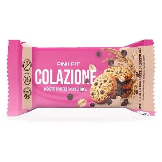 Proaction Pink Fit Colazione Biscotti Proteici Cereali/Gocce Cioccolato 2x15g