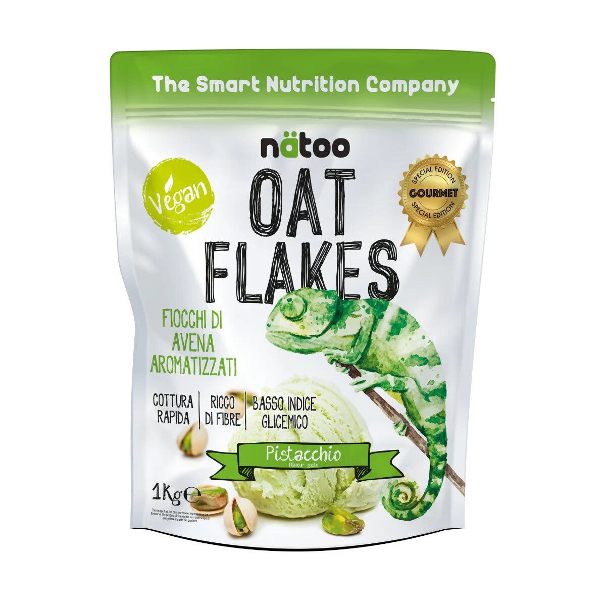 Oat Flakes Fiocchi D'avena Aromatizzati Gusto Pistacchio 1kg