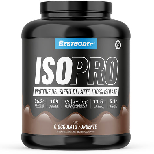 IsoPro 100% Isolate Volactive (2Kg) Gusto: Cioccolato Fondente