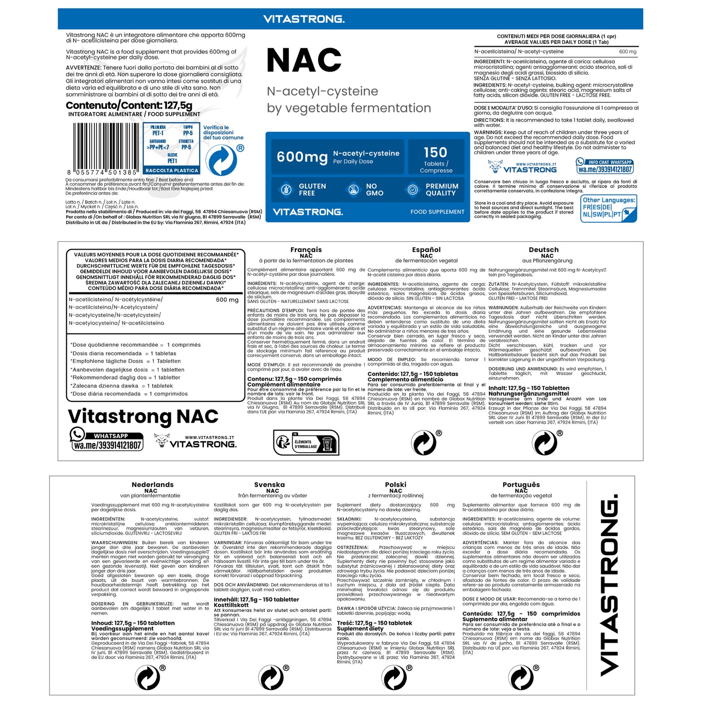 Vitastrong NAC 150 Compresse