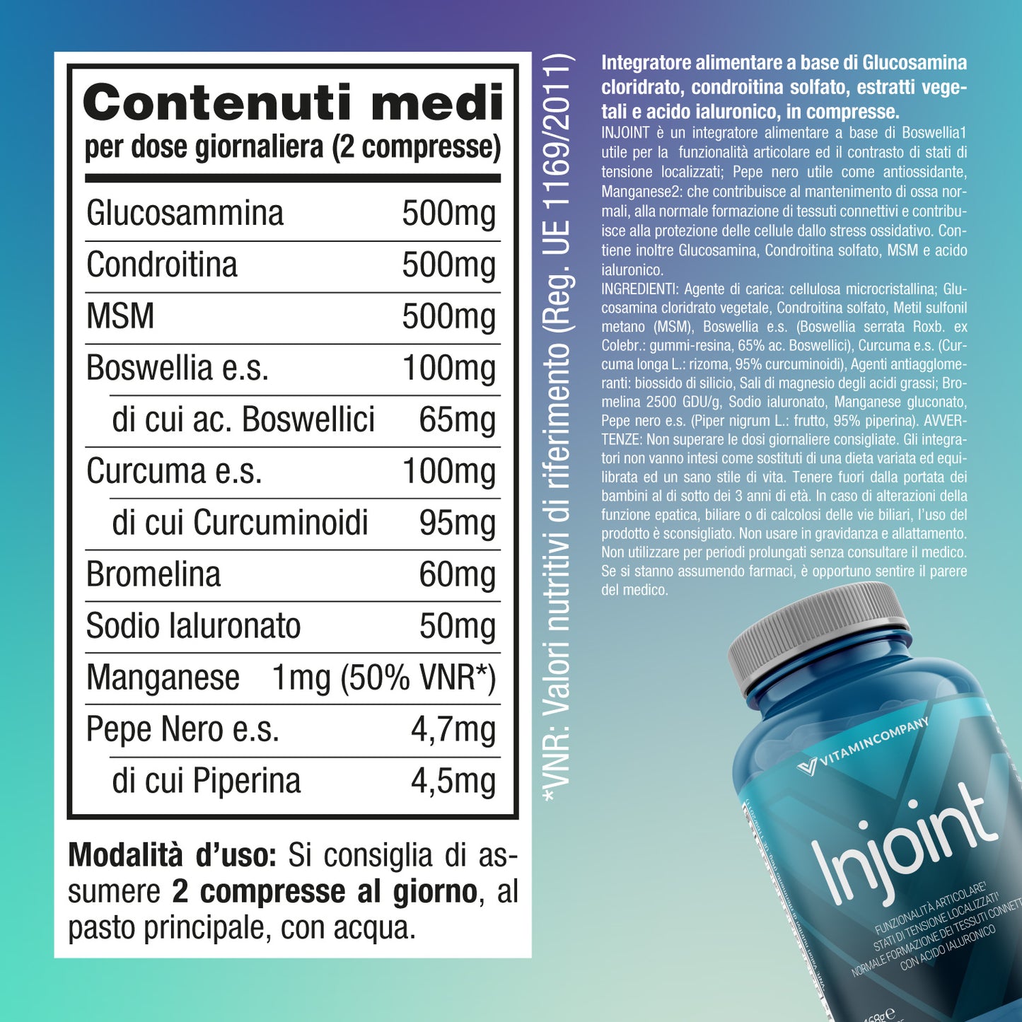 InJoint (120cpr) - Supporto completo per articolazioni e tessuti connettivi