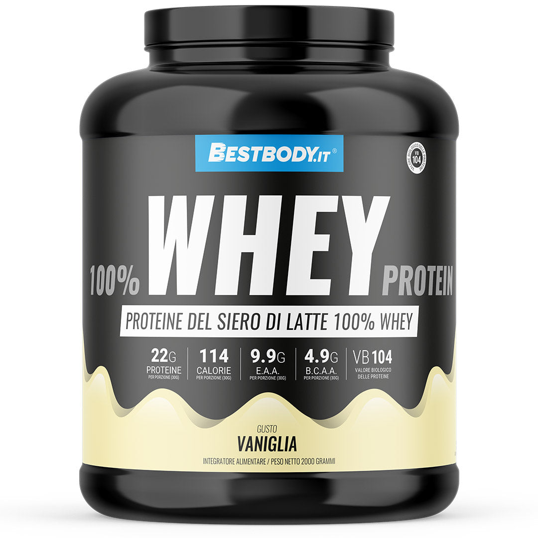 100% Whey Protein (2Kg) Gusto: Vaniglia