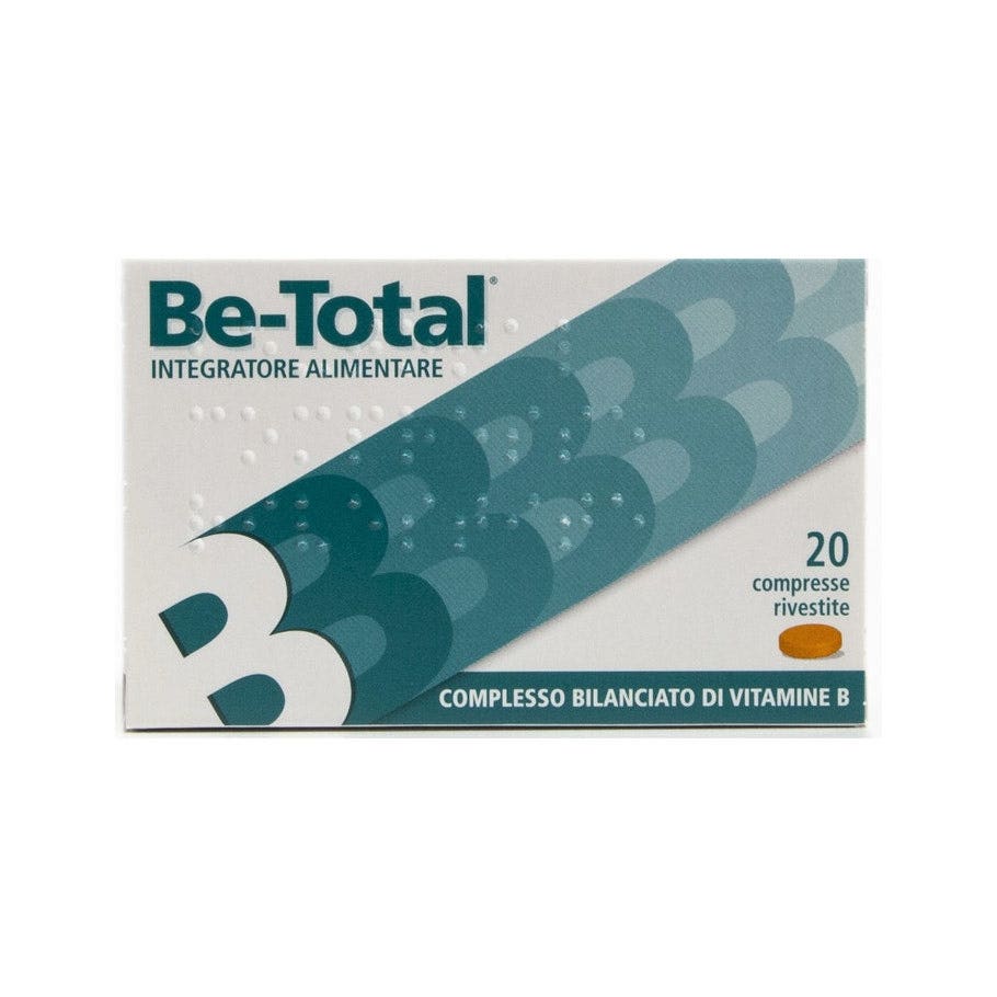 Be-Total Integratore Alimentare Vitamina B/B3/B12 Acido Folico Energia Per Adulti 20 Compresse