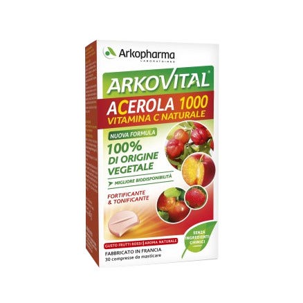 Arkopharma Acerola 30 Compresse Masticabili - Vitamina C
