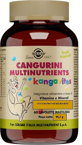 Solgar Cangurini Multinutrients Frutti Tropicali 60 Tavolette