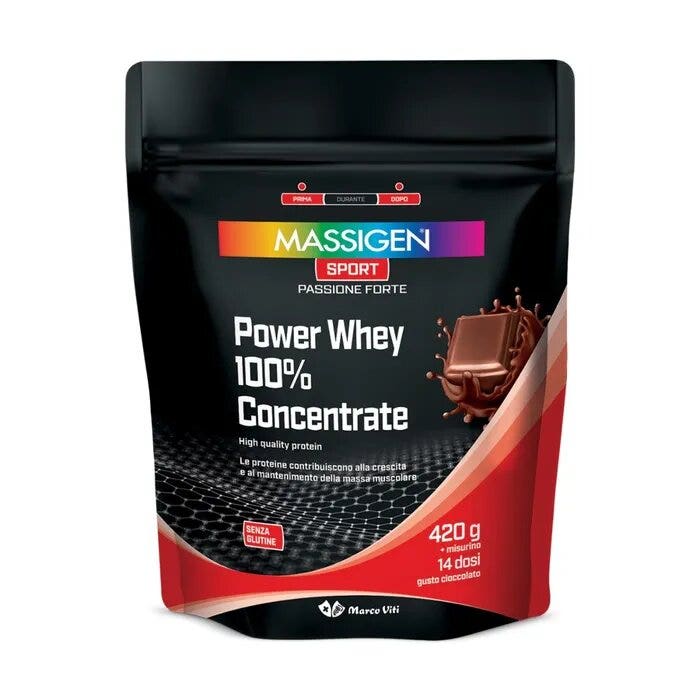 Massigen Sport Power Whey Concentrate Cioccolato 420g