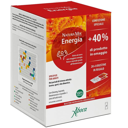 Natura Mix Advanced Energia 28 Bustine Orosolubili Confezione Speciale