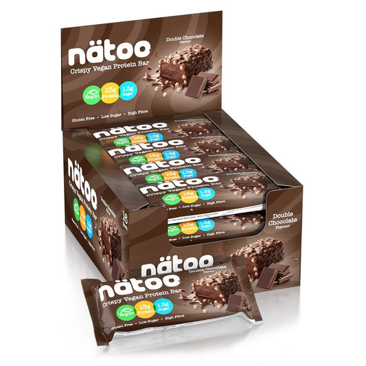 Natoo Crispy Vegan Protein Bar Doppio Cioccolato 16x50g