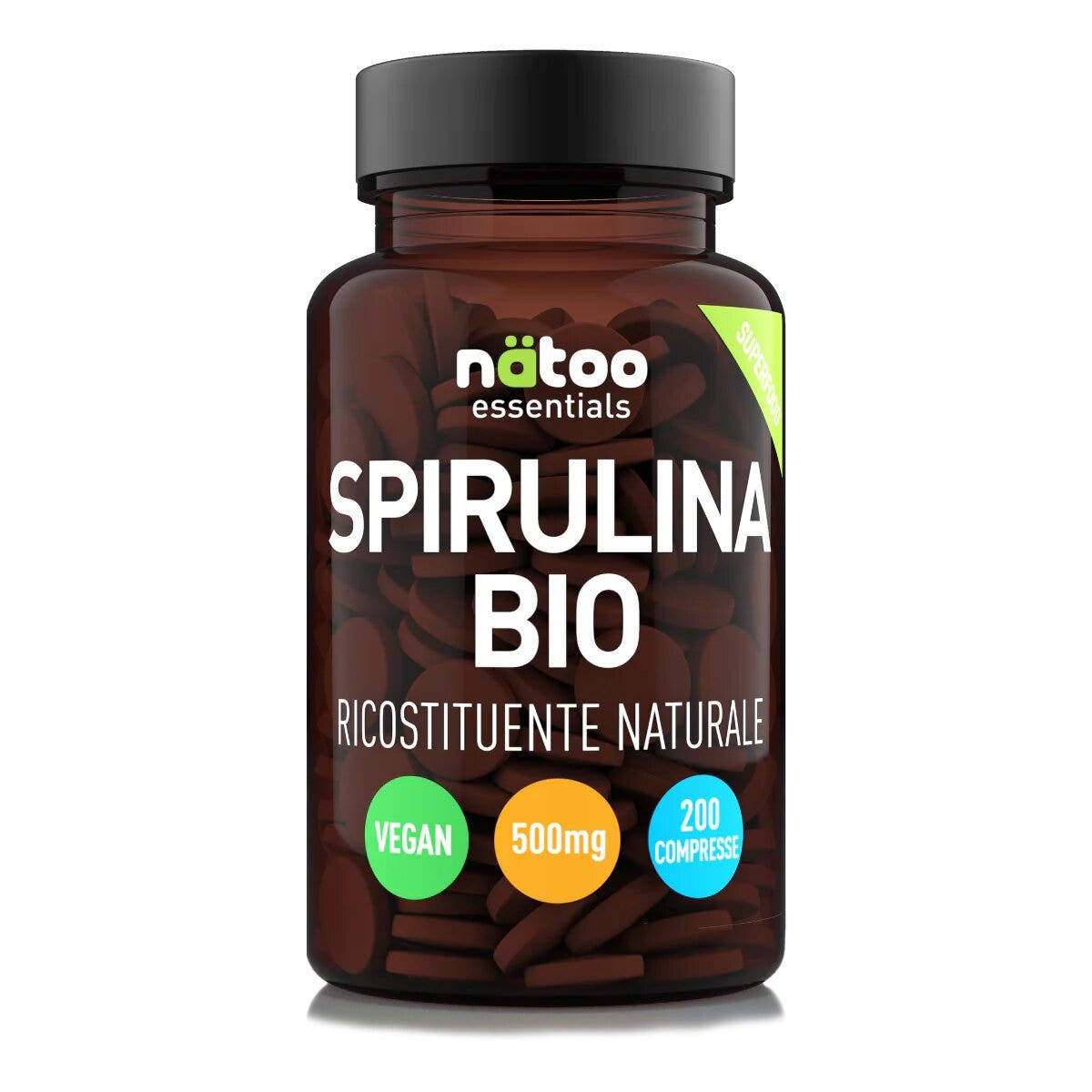 Essentials Spirulina Bio 500mg 200 Compresse