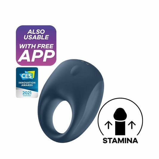 Satisfyer Strong One Connect App Anello Fallico Blu