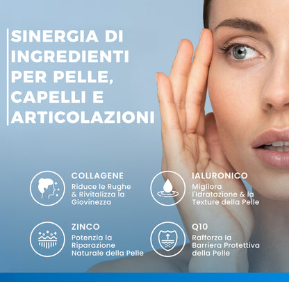 Vitastrong Collagen & HyaluronicAcid 180 Compresse