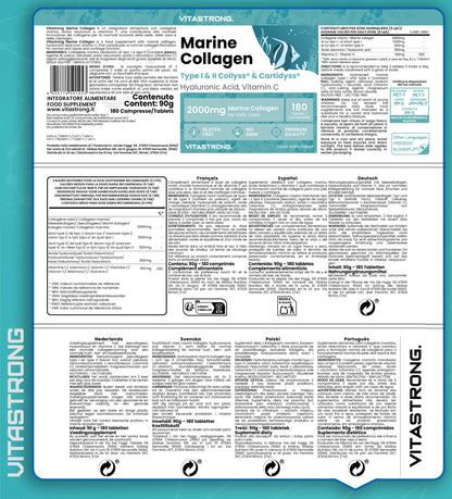 Vitastrong Marine Collagen 180 Compresse
